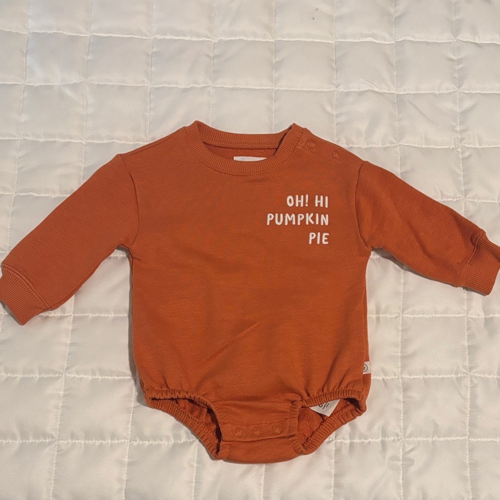Cozy Autumn Orange Kids Bodysuit